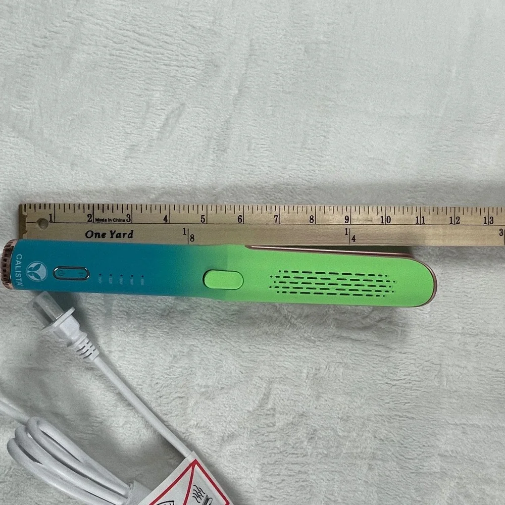 Calista GoGo Mini Air Styler Ombre Green Teal Rose Gold Hair Tool QS127